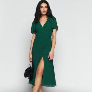 Reformation Green Emerald Breanna Dress size 8